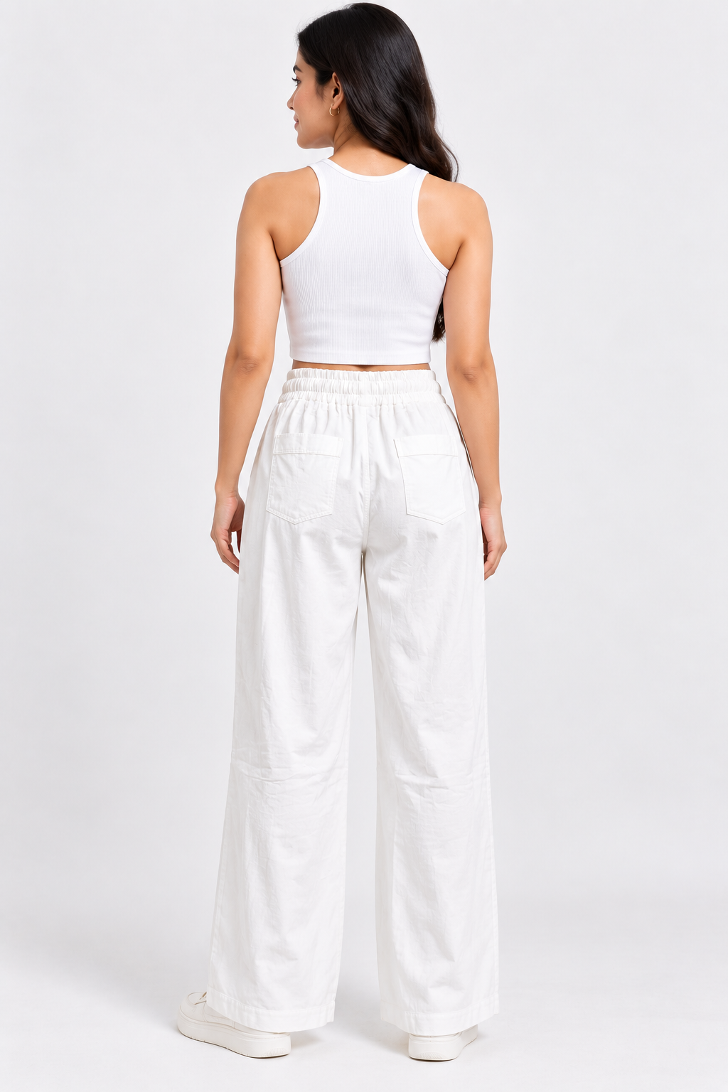 Premium Imported Pure Cotton Women’s Wide-Leg Pants | Relaxed Fit Casual Trousers