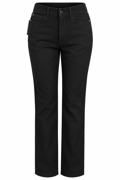 Women's High-Waisted Black Wide-Leg Jeans | Stretch Denim Casual Trousers