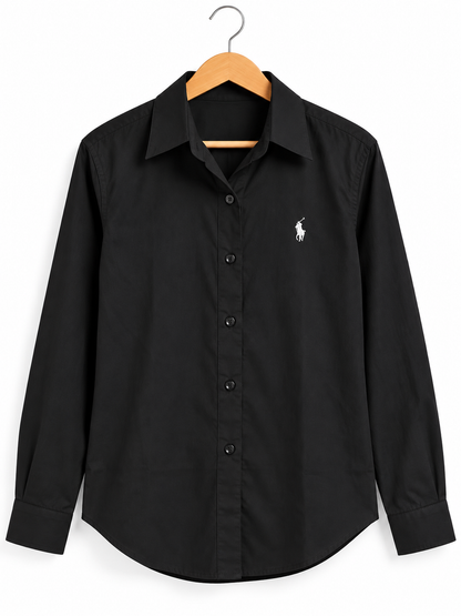 Women’s Classic Long Sleeve Button-Down Shirt | Elegant Cotton Casual Shirt – 4 Colors