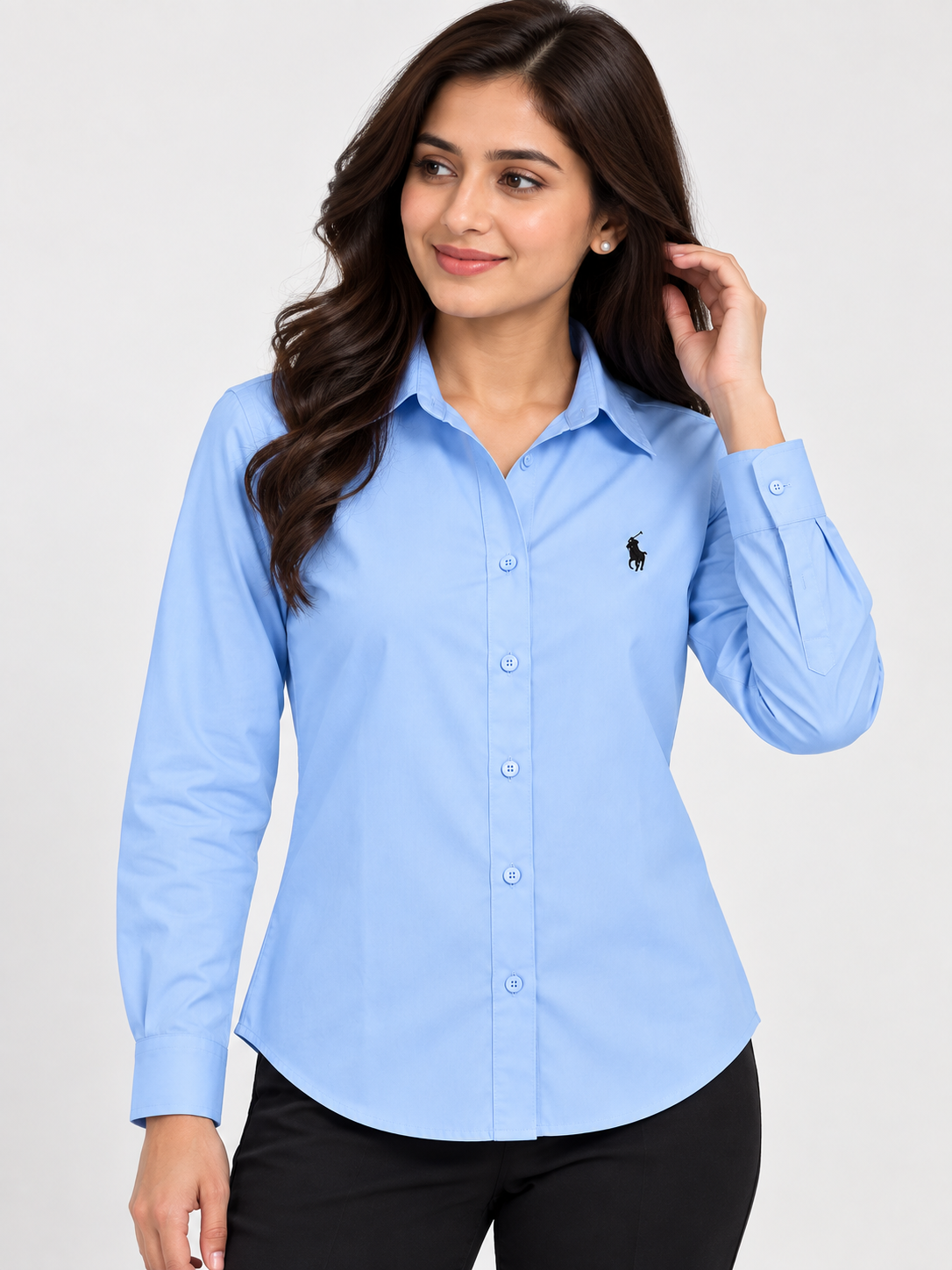 Women’s Classic Long Sleeve Button-Down Shirt | Elegant Cotton Casual Shirt – 4 Colors