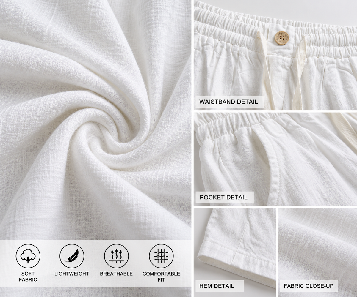 Premium Imported Pure Cotton Women’s Wide-Leg Pants | Relaxed Fit Casual Trousers
